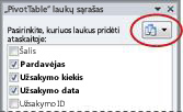 PivotTable Field List View button