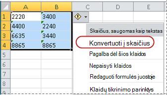 Konvertavimo į skaičių komanda