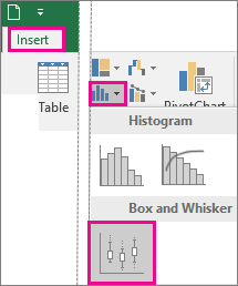 Lauko ir linijos diagramos tipas „Office 2016 for Windows“ skirtuke Įterpimas