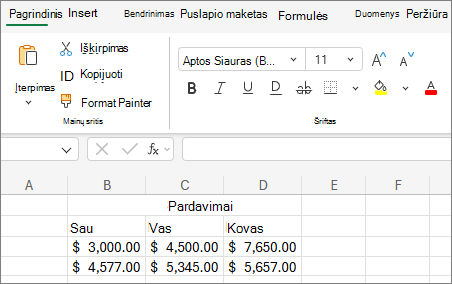 Žemyn išvardinto sąrašo Pasirinkite kitą šrifto dydį ekrano nuotrauka.