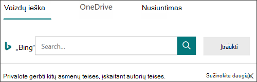 Ieškokite vaizdų, kuriuos galėtumėte įtraukti į klausimą