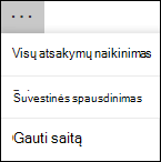 Parinktis Daugiau parinkčių programoje 