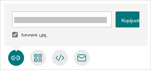 Sutrumpinti URL parinktį 