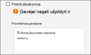 Formų ir apklausų atsakymų rinkimo parametras