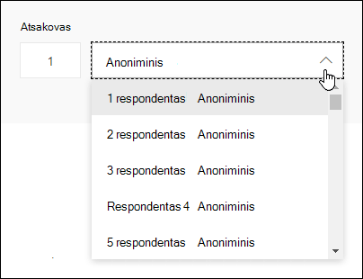 Respondentų išplečiamojo sąrašo peržiūra 