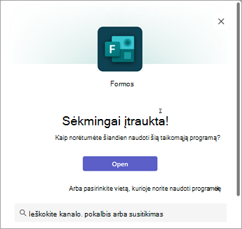 Pasirinkite vietą, kurioje norite naudoti programą 