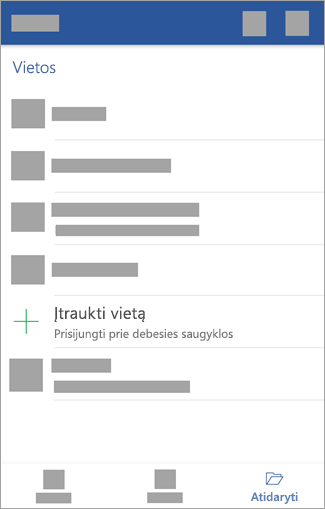 Pasirinkite Įtraukti vietą