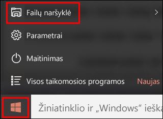 failų naršyklė