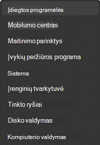 Įdiegtos taikomosios programos