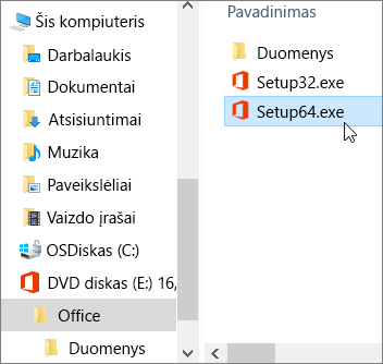 Pasirinkite virtualų diską, kuris gali būti pavadintas D arba kita galima raide.