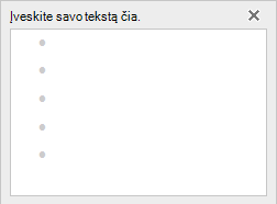 Teksto įtraukimas į 