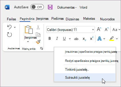 Sutraukti juostelę