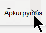 Parinktis Apkarpyti skirtuke Paveikslėlis.