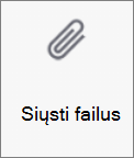 Failų siuntimo mygtukas programoje 