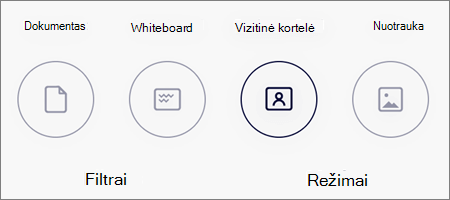 Vaizdų nuskaitymo režimo parinktys 