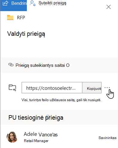 Saitai, suteikiantys prieigą prie vartotojo sąsajos