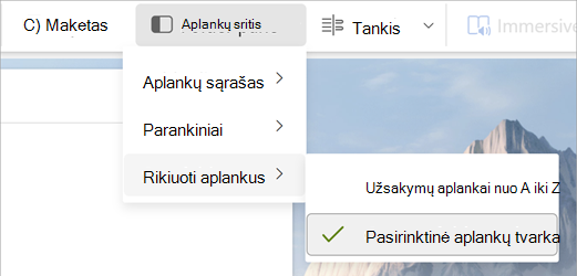 Choose Folder pane, Sort folders, Custom folder order