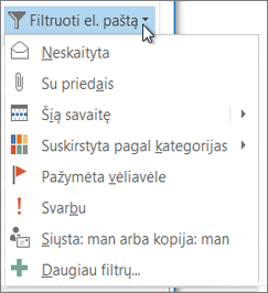 El. laiškų filtravimas