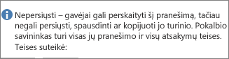 Į el .laišką įtrauktas nepersiuntimo pranešimas.