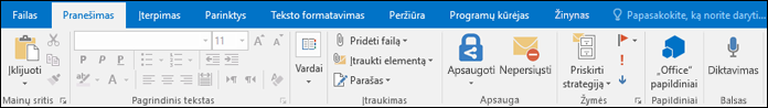 Pasirinkite Parašas iš meniu Pranešimas.