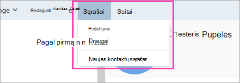Mygtuko Sąrašas ekrano nuotrauka
