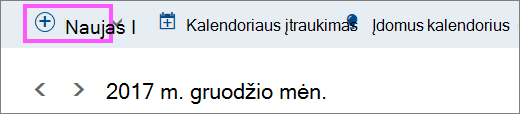 Mygtuko Naujas ekrano kopija
