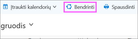 Mygtuko Bendrinti ekrano nuotrauka