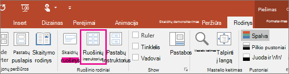 Screenshot showing view Handout master in PowerPoint