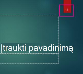 Tema „Jonai“ su skaidrės numeriu