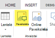 Mygtukas Įterpti paveikslėlį