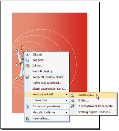 Laikino paveikslėlio keitimas