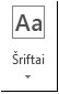Mygtukas Šriftai programoje „Publisher 2013“