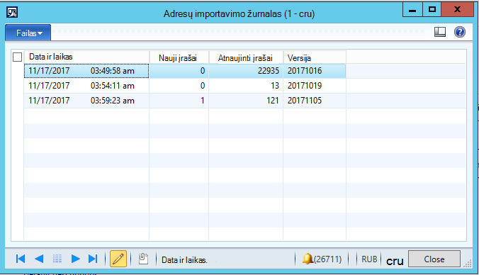 Importas iš FIAS - statistikos žurnalas