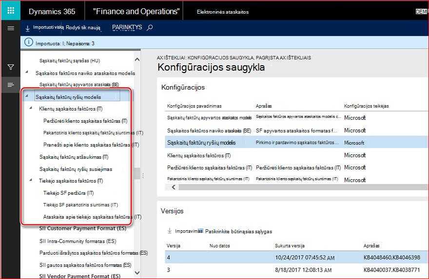 Šiame paveikslėlyje pavaizduota, kaip atsisiųsti ir nustatyti GER konfigūracijas.
