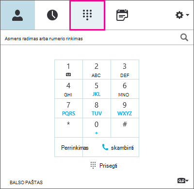 Telefono numerio redagavimo dialogo langas