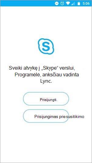 Bakstelėkite mygtuką Prisijungti prie susitikimo