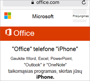 Eikite į office.com