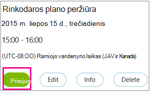 Meeting information with Join button highlighted
