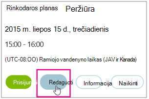 Meeting details with Edit button highlighted