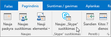 „Skype“ verslui susitikimo planavimas