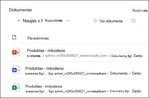 Dokumento puslapio dalies peržiūra.