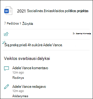 Svarbiausi failo kortelės veiklos aspektai