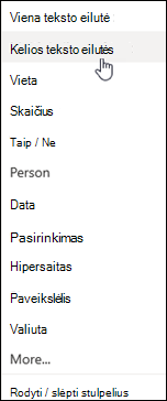 Kelios teksto eilutės