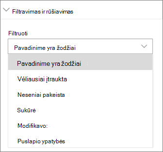 Naujienų filtravimas ir rūšiavimas