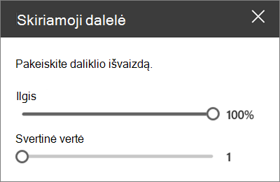 Daliklio puslapio dalies išsamios informacijos sritis 