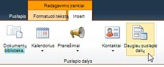 Spustelėkite daugiau žiniatinklio dalių