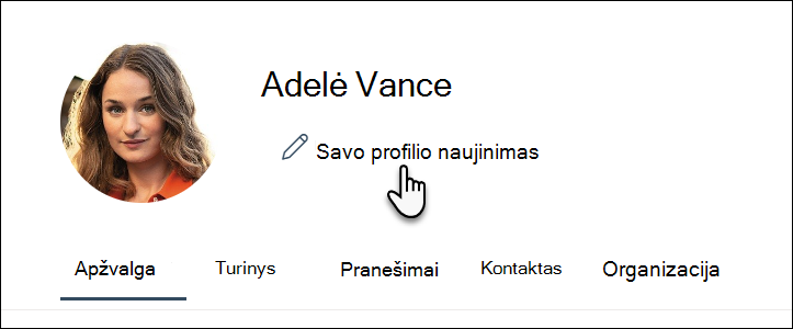 Naujinti profilį