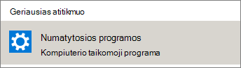 Numatytosios programos sistemoje „Windows“
