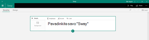 Pavadinkite savo 