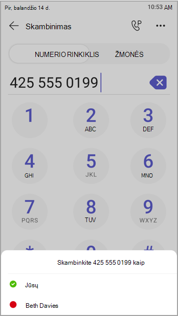 Skambinkite kaip pats arba kas nors kitas.